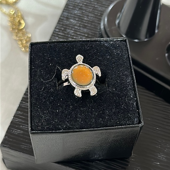 Charm Personalized Turtle Temperature Sensing Color Changing Pendant Rings For - Picture 2 of 10